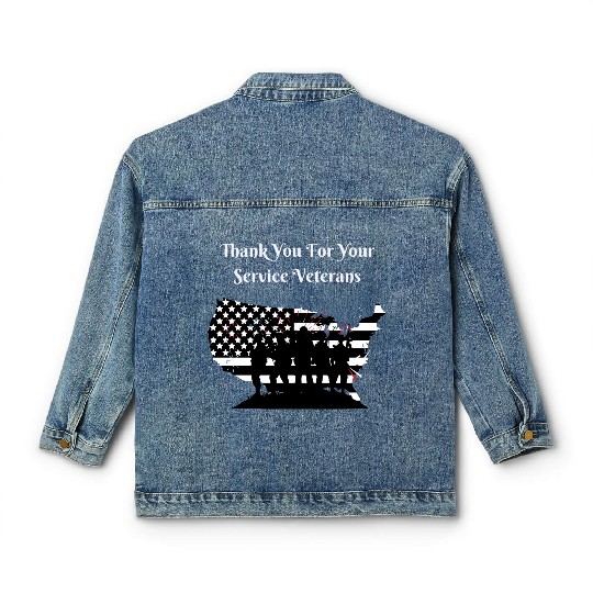 Thank You For Your Service Veterans day US Army Classic Women's Denim Jackets