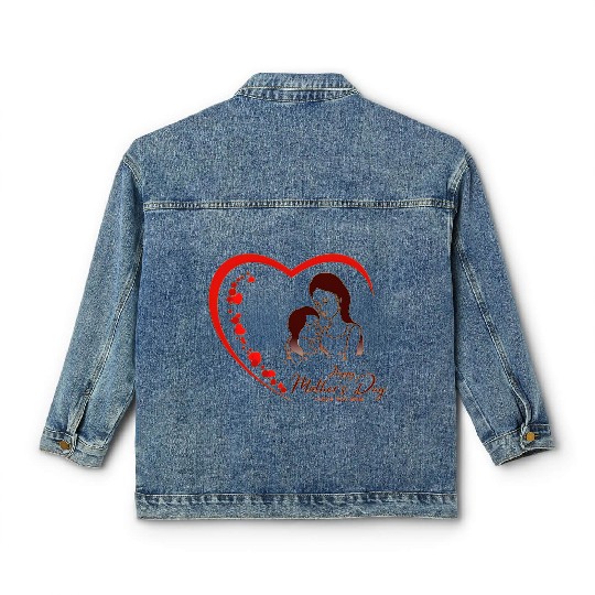 Mother & Daughter Love Heart Mother’s Day Classic Women's Denim Jackets