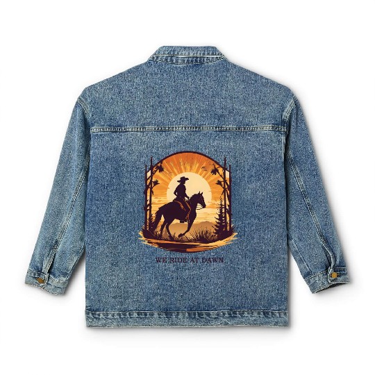 WE RIDE AT DAWN – Cowboy Spirit Edition Classic Women's Denim Jackets