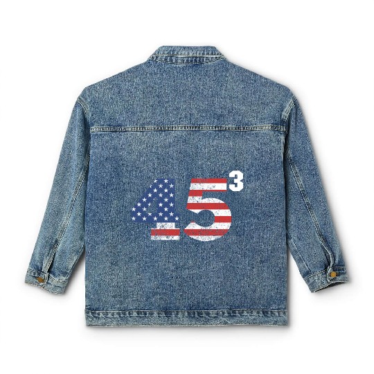 Trump 2028 45³ President Trump '28 45 Cubed45³ swe Classic Women's Denim Jackets