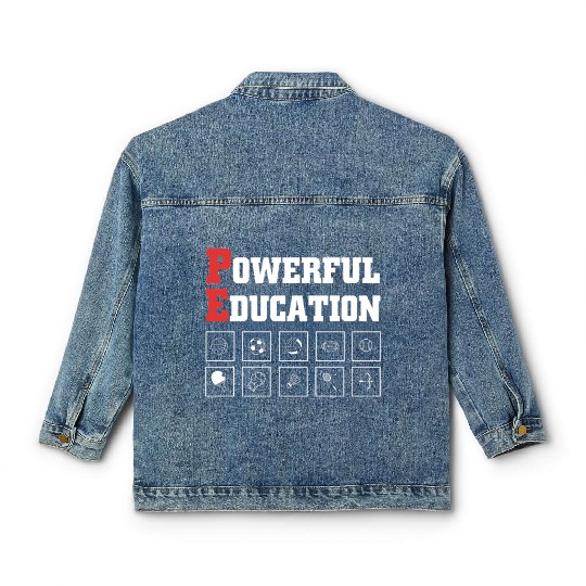 Physical Education Teacher PE Coach Classic Women's Denim Jackets