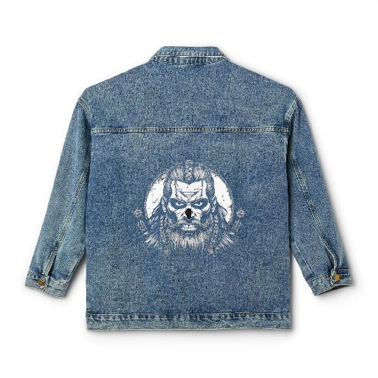 Viking Warrior Man Odin Thor Norman Walhalla Classic Women's Denim Jackets
