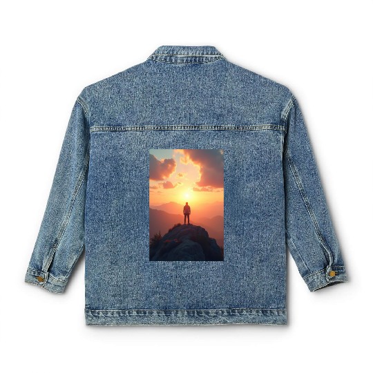 Summit of Dawn Embrace the Horizon Classic Women's Denim Jackets