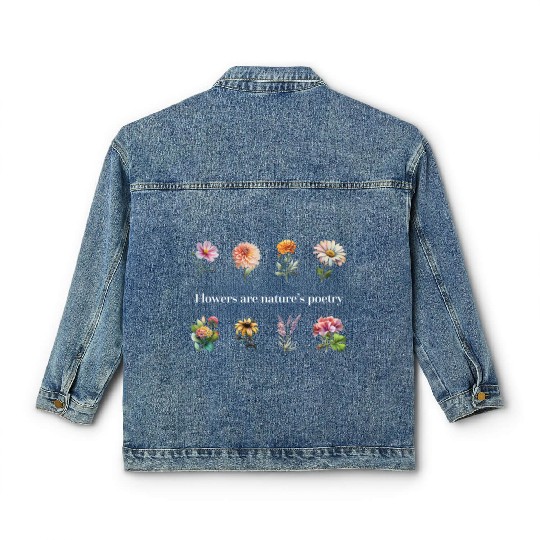 Nature's Poetry Flower Classic Women's Denim Jackets