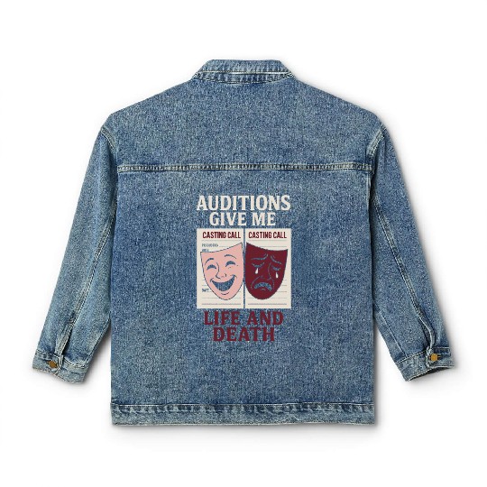 Theater Kid Drama Club Musical Theater Nerd Stage Classic Women's Denim Jackets
