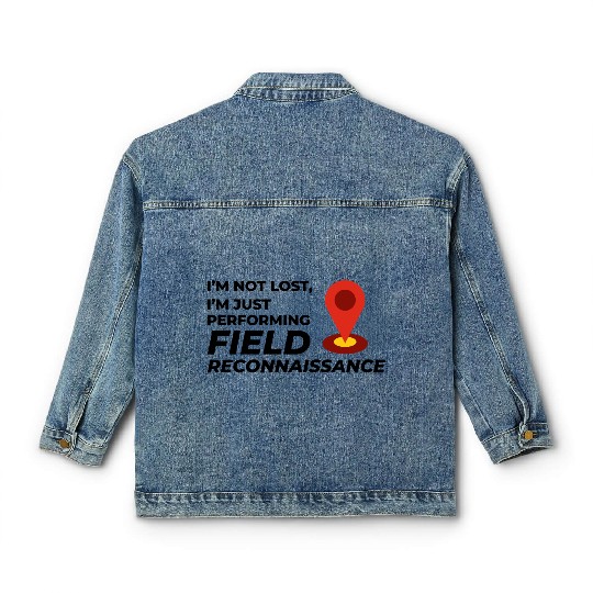 Field Reconnaissance GIS Surveyor Mapping Humor Classic Women's Denim Jackets