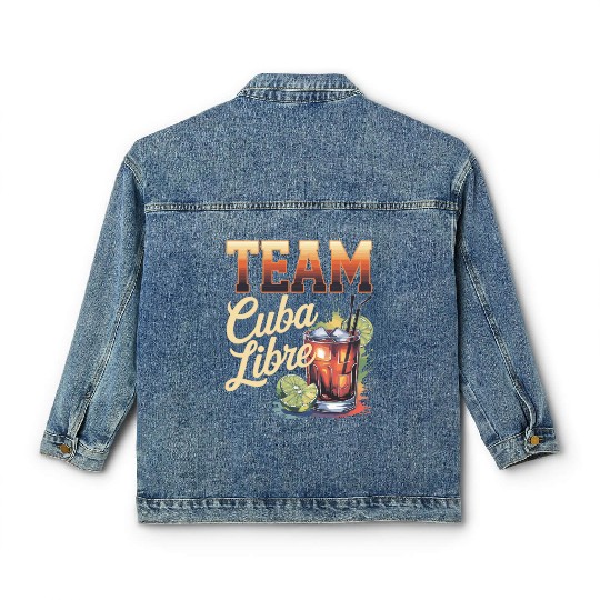 Cocktail Bartender Team Cuba Libre Classic Women's Denim Jackets