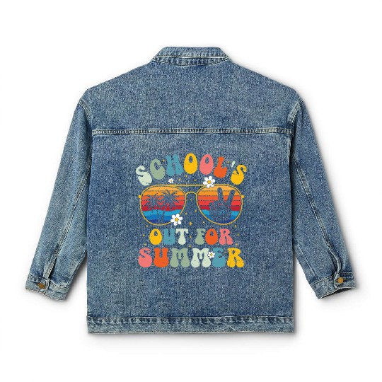 Schools Out For Summer Last Day Of School Classic Women's Denim Jackets