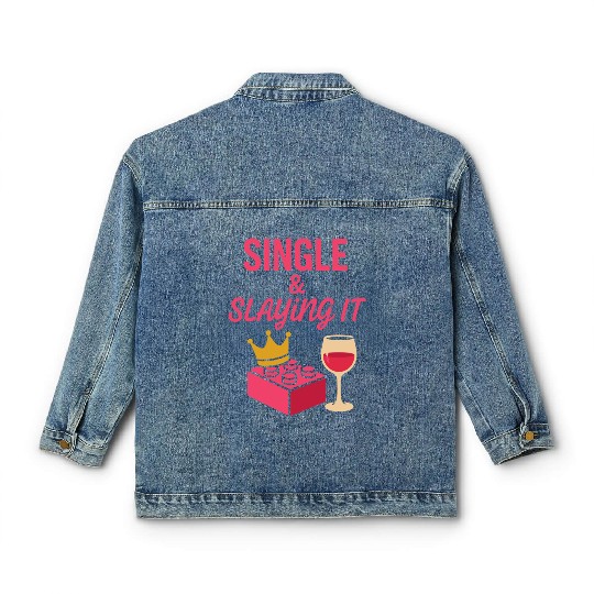 Single Mom Life Chaos Coordinator Wine Coffee Classic Women's Denim Jackets