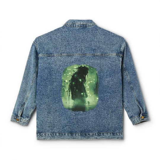 Swamp Demon with Glowing Aura and Haunt Magic Classic Women's Denim Jackets