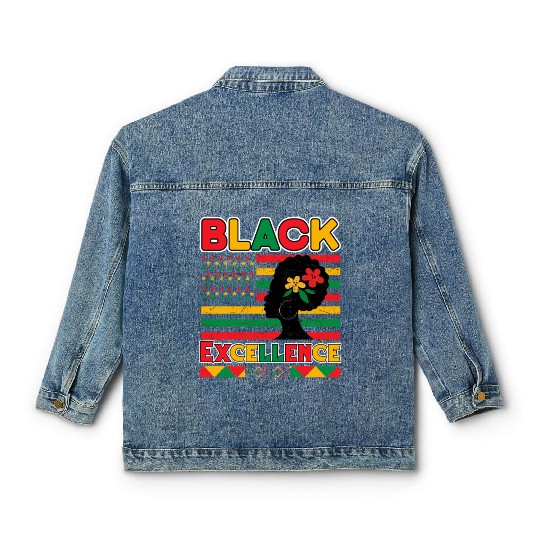 Black Pride Black Excellence Juneteenth Classic Women's Denim Jackets