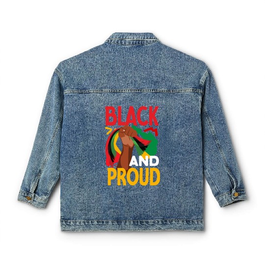 Juneteenth Black And Proud Classic Women's Denim Jackets