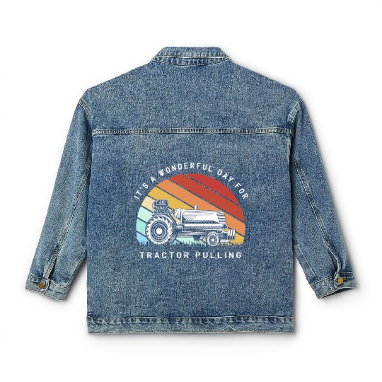 Tractor Pulling Driver Tractors Classic Women's Denim Jackets