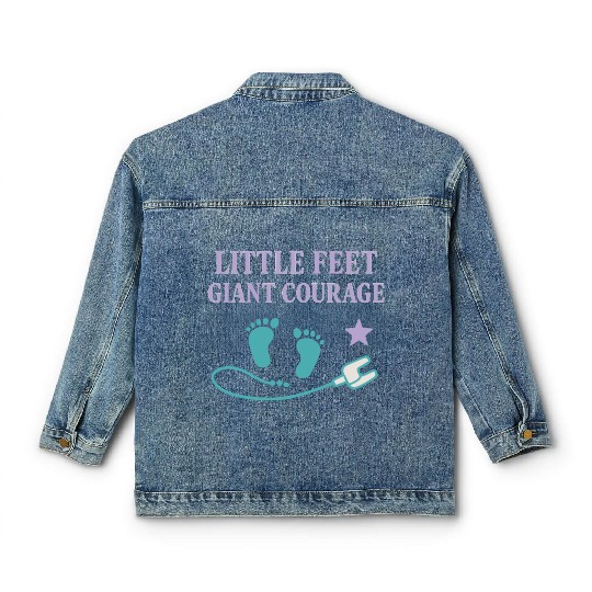 NICU Parent Pride Preemie Warrior Neonatal Classic Women's Denim Jackets