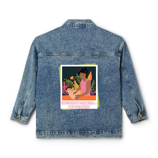 First Time Mom Vibes – Expecting Mother Classic Women's Denim Jackets