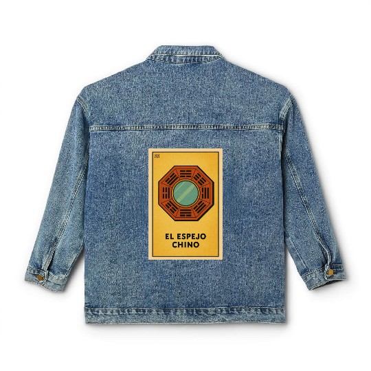 EL ESPEJO CHINO - THE CHINESE MIRROR - LA LOTERÍA Classic Women's Denim Jackets
