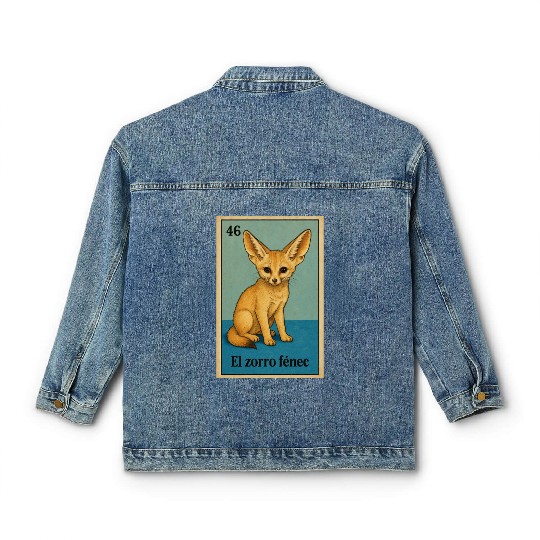 EL ZORRO FÉNEC - THE FENNEC FOX - LA LOTERÍA Classic Women's Denim Jackets