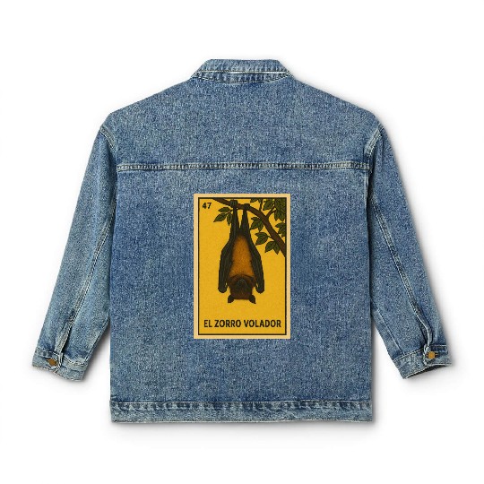 EL ZORRO VOLADOR - THE FLYING FOX - LA LOTERÍA Classic Women's Denim Jackets