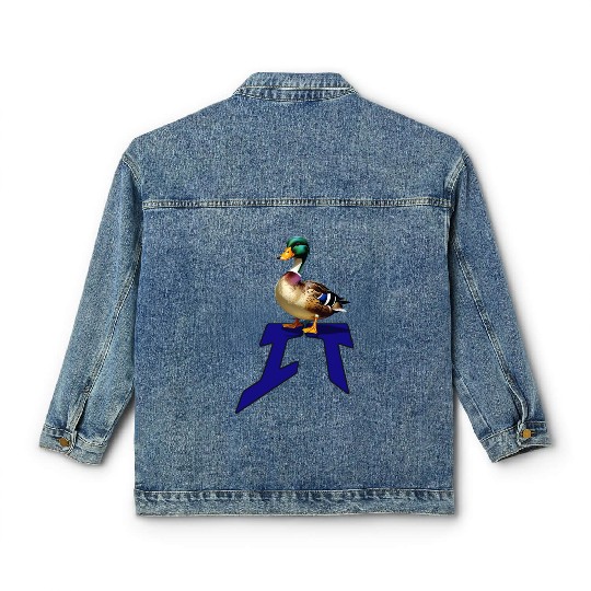 Mallard Duck on the word IT Classic Women's Denim Jackets