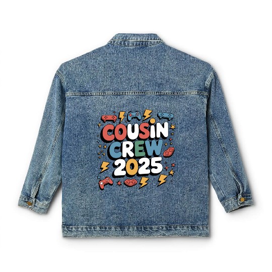 Cousin Crew 2025 Video Game Controllers Family Classic Women's Denim Jackets