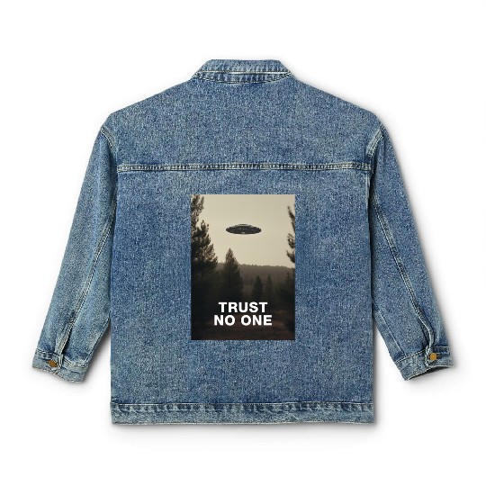 Trust No One/The X-Files poster, S01E24 1994 Classic Women's Denim Jackets