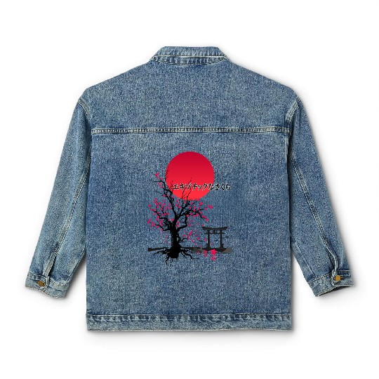 Iconic Sakura Flower Classic Women's Denim Jackets