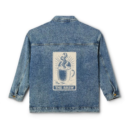Occult Coffee Tarot – The Brew Card Art Classic Women's Denim Jackets