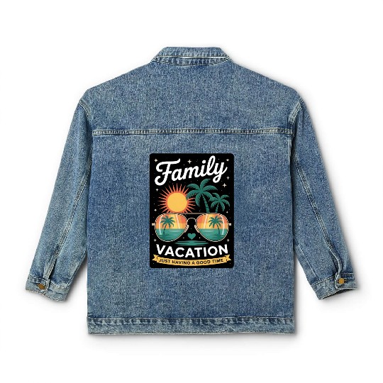 Family Vacation Summer Family Holiday Classic Women's Denim Jackets