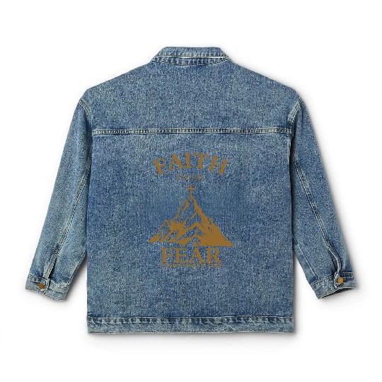 Faith Over Fear Classic Women's Denim Jackets