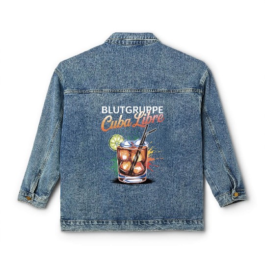 Blutgruppe Cuba Libre Cocktail Bartender Classic Women's Denim Jackets