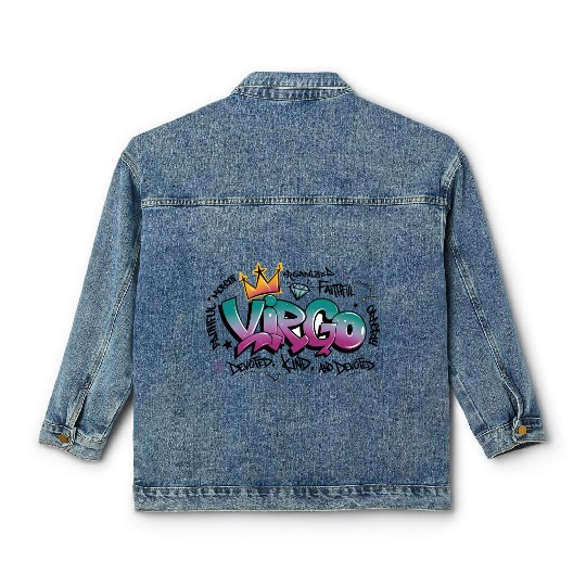 Virgo Graffiti Zodiac Art Classic Women's Denim Jackets