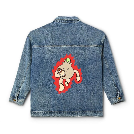 Cute rugby onion Classic Women's Denim Jackets