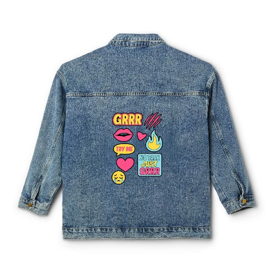 Sticker Grrr – TikTok Baddie Pack Classic Women's Denim Jackets