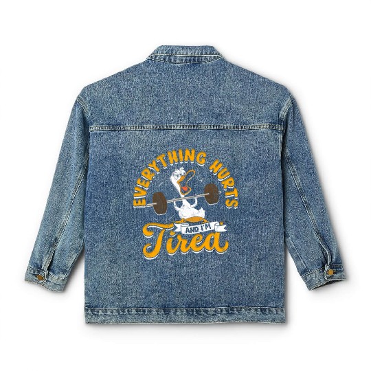 Everything Hurts And I'm Tired Gym Humor Classic Women's Denim Jackets