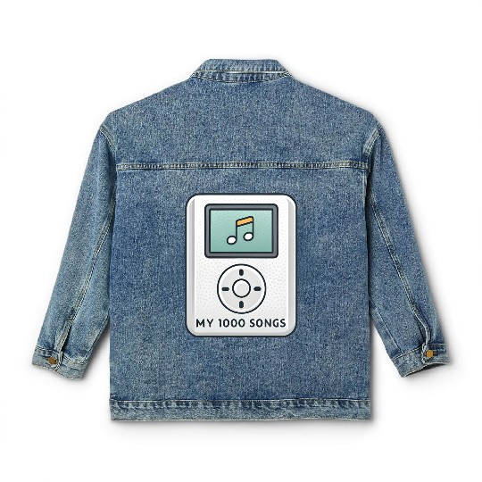 My 1000 Songs MP3 Player Retro 2000s Y2K Classic Women's Denim Jackets