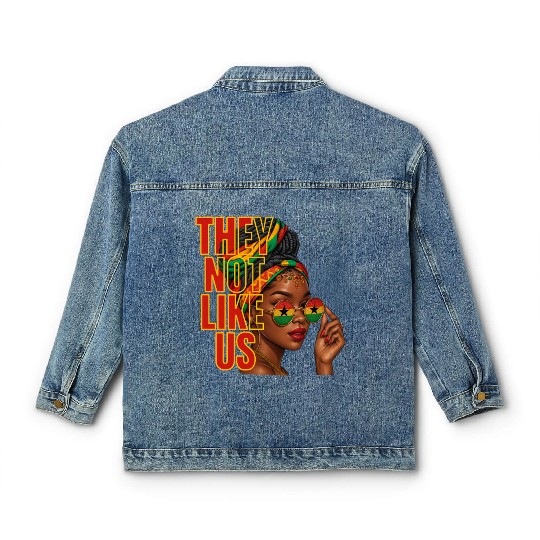 They Not Like Us Afro Queen Classic Women's Denim Jackets