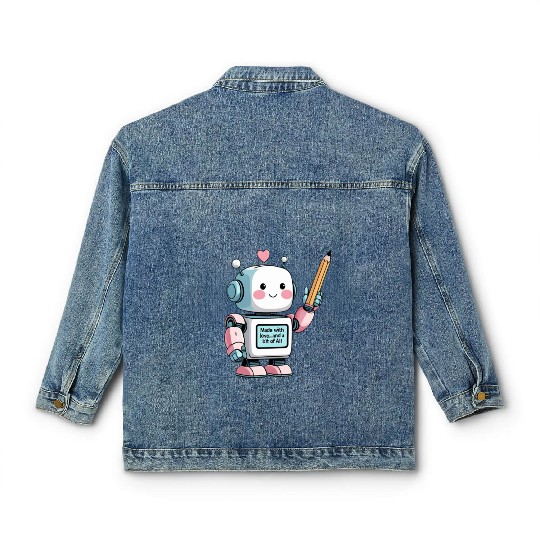 Kawaii AI Robot — "Made with love... and a bit of Classic Women's Denim Jackets