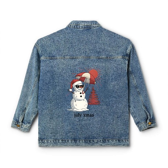 Melted Snowman – Christmas in the Sun Classic Women's Denim Jackets