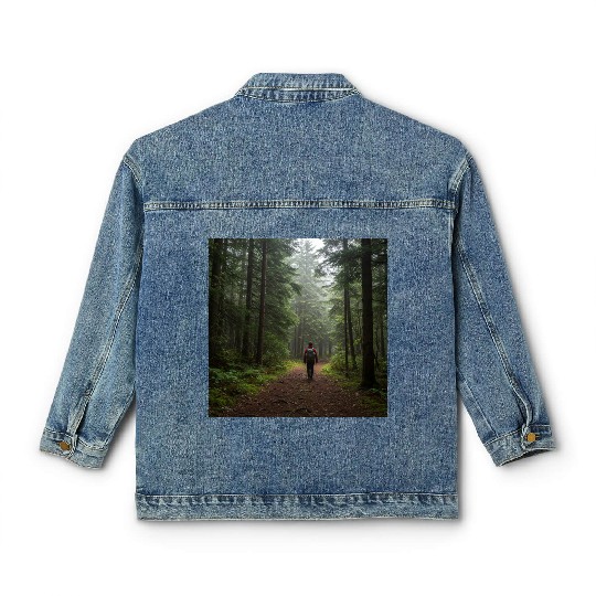Enchanted Forest Nature Scene Classic Women's Denim Jackets