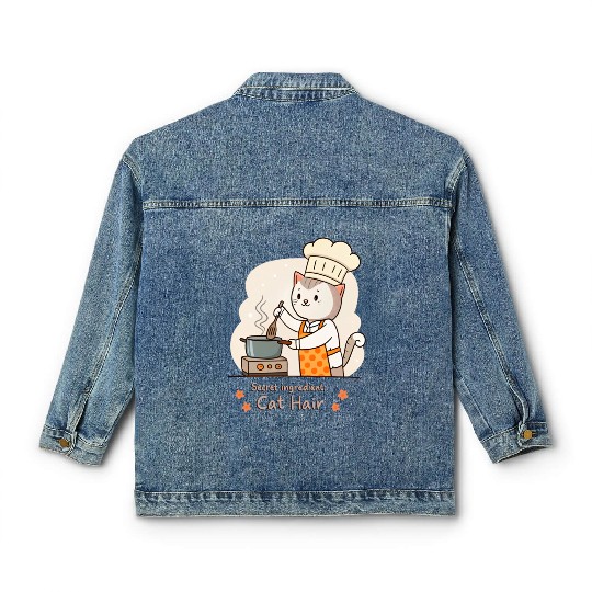 Gourmet Cat Hair Cuisine Classic Women's Denim Jackets