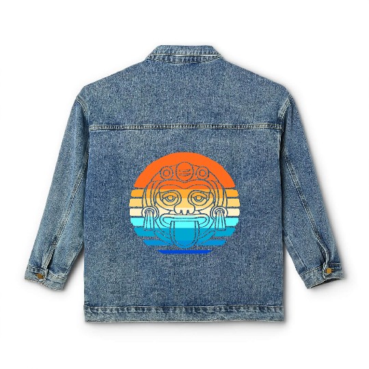 Mayan And Aztec Symbols Indigenous Tribe Classic Women's Denim Jackets