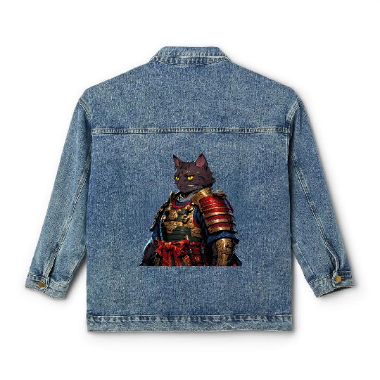 Warrior Cat in Armor Artwork Classic Women's Denim Jackets