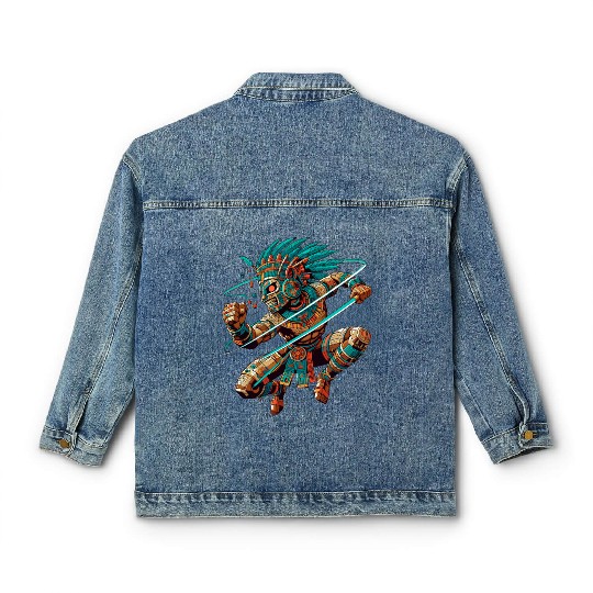 Aztec Warrior - Inca Maya Mayans Classic Women's Denim Jackets