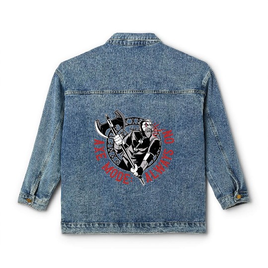 Viking Mythology Pagan Axe Mode Always On Classic Women's Denim Jackets