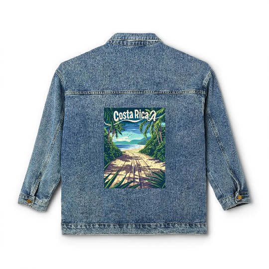 Costa Rica Tropical Paradise Adventure Beach Classic Women's Denim Jackets