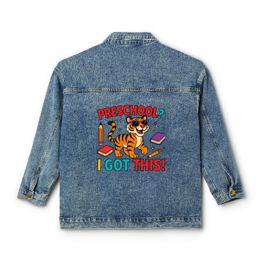 Tiger Cub Classic Women's Denim Jackets – Preschool I Got This School Classic Women's Denim Jackets