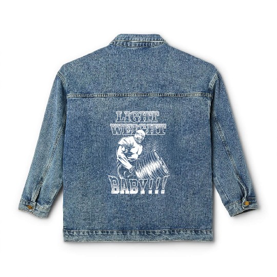 Lightweight Baby Drum Illustration Classic Women's Denim Jackets