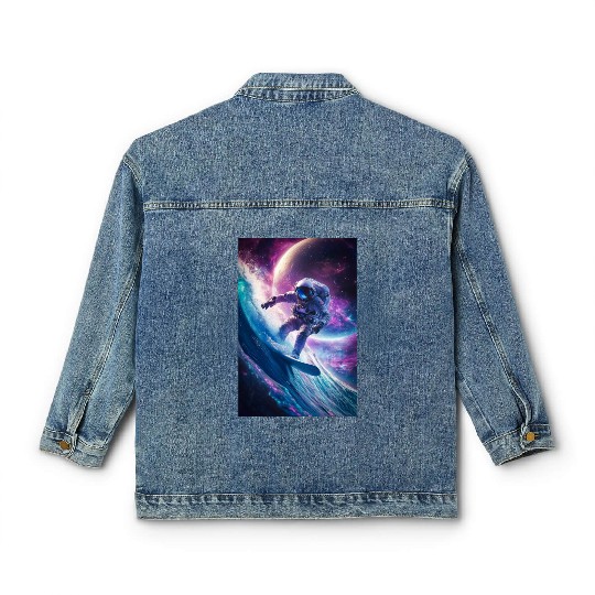 Surfing the Cosmic Wave Classic Women's Denim Jackets