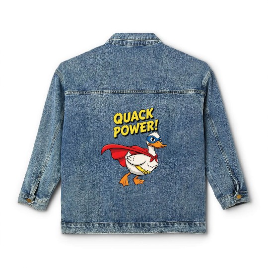 Quack Power Superhero Design Classic Women's Denim Jackets