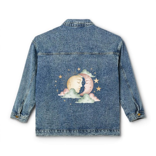 Sun & Moon Embrace Classic Women's Denim Jackets design